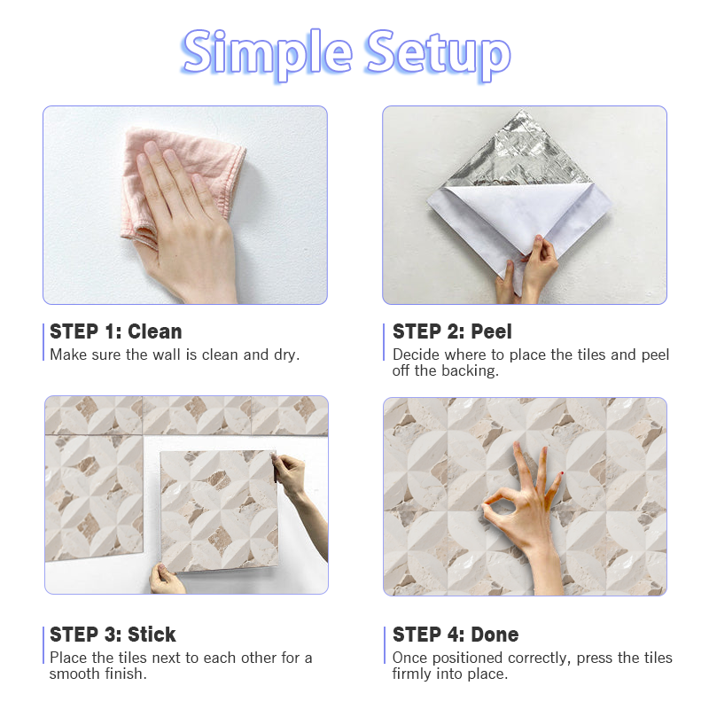 3D White and Brown Brick Peel and Stick Wall Tile
