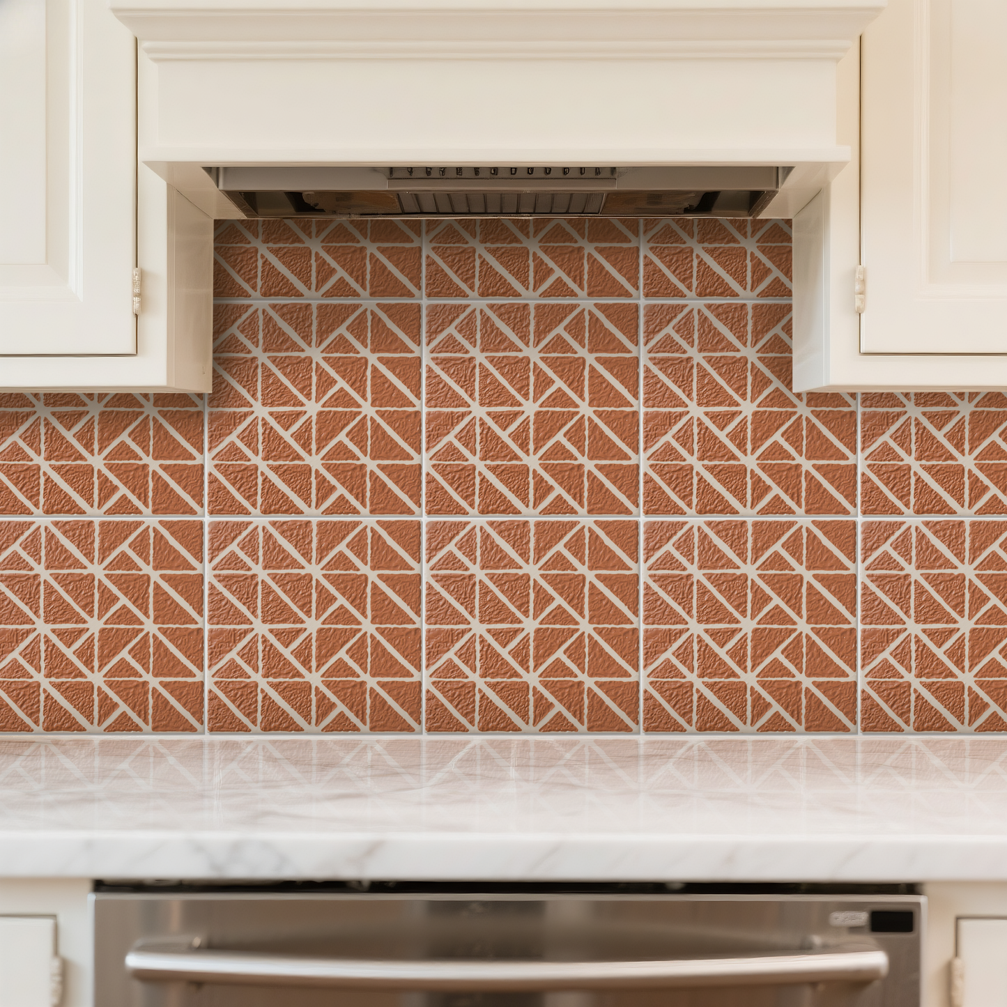3D Triangular Brick Relief Pattern Peel and Stick Wall Tile