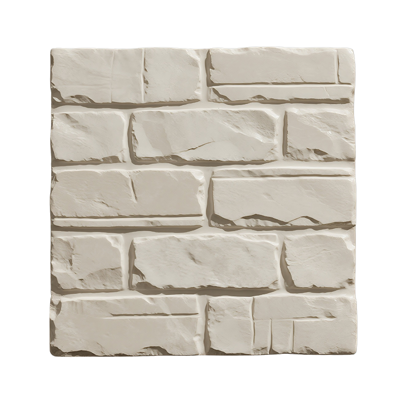3D Beige Stone Look Peel and Stick Wall Tile