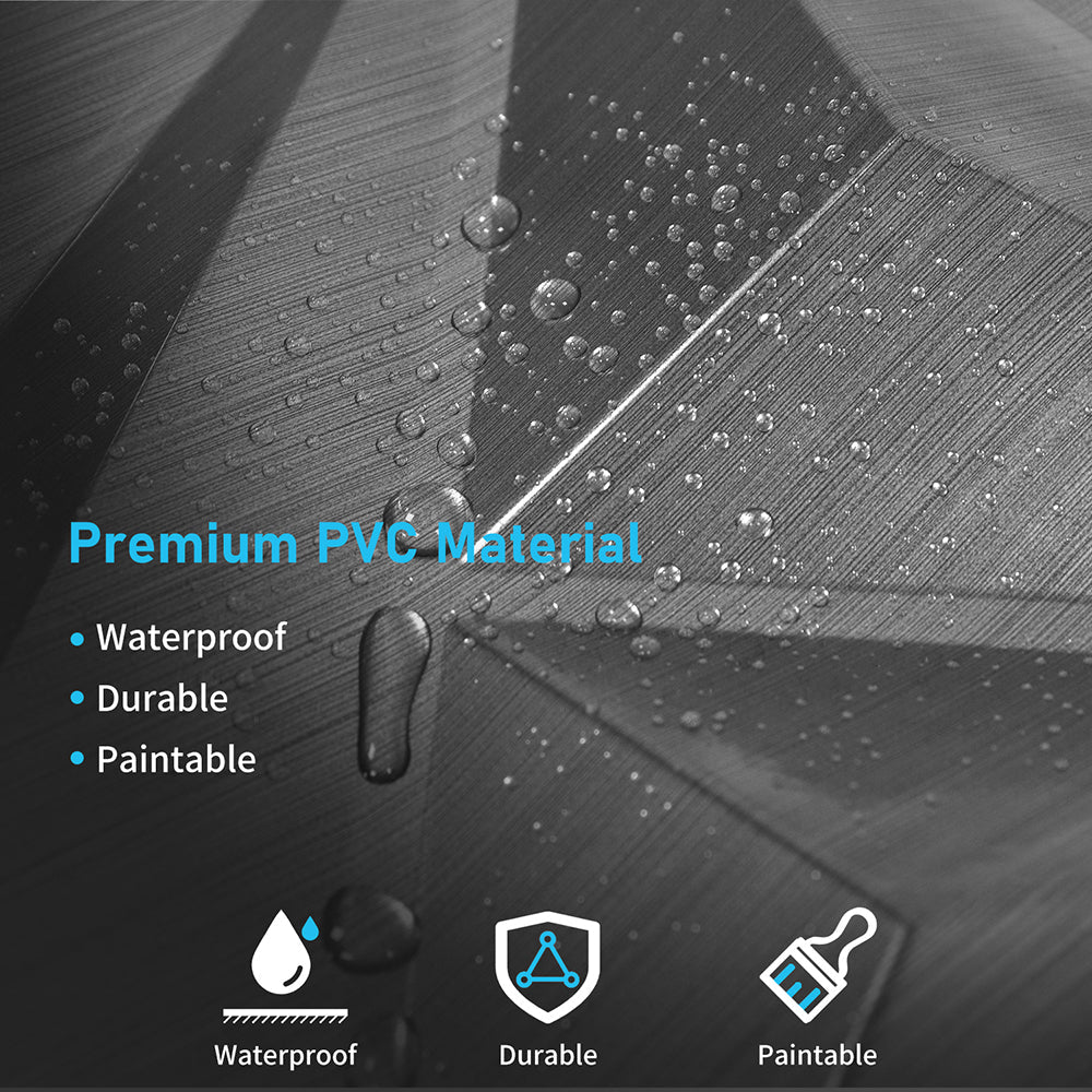 Flower Textured 3D PVC Wall Panels - Silver