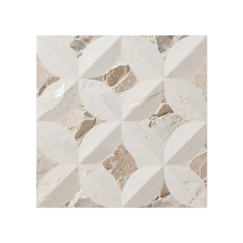 3D White and Brown Brick Peel and Stick Wall Tile