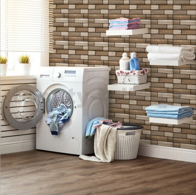3D Grey and Black vintage Peel and Stick Wall Tile