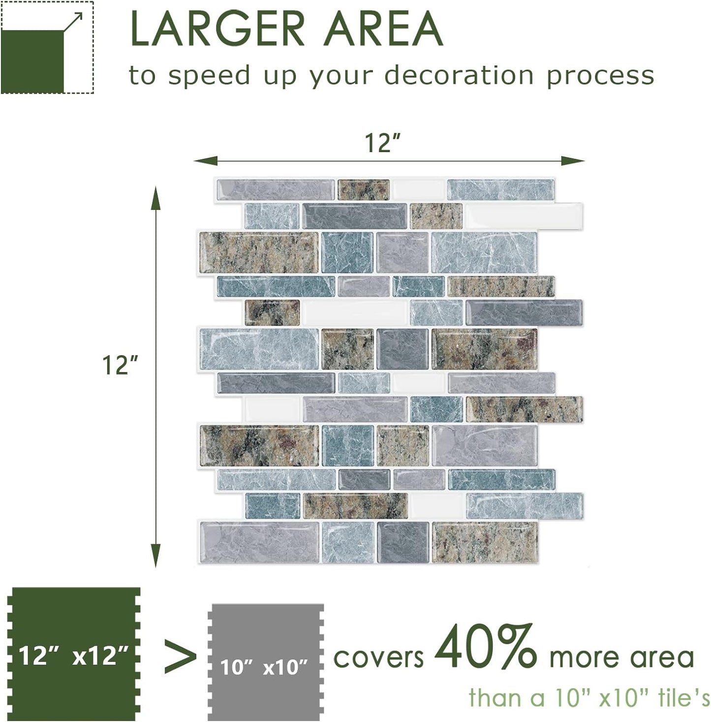 Linear Blend - Light Blue & Brown Granite