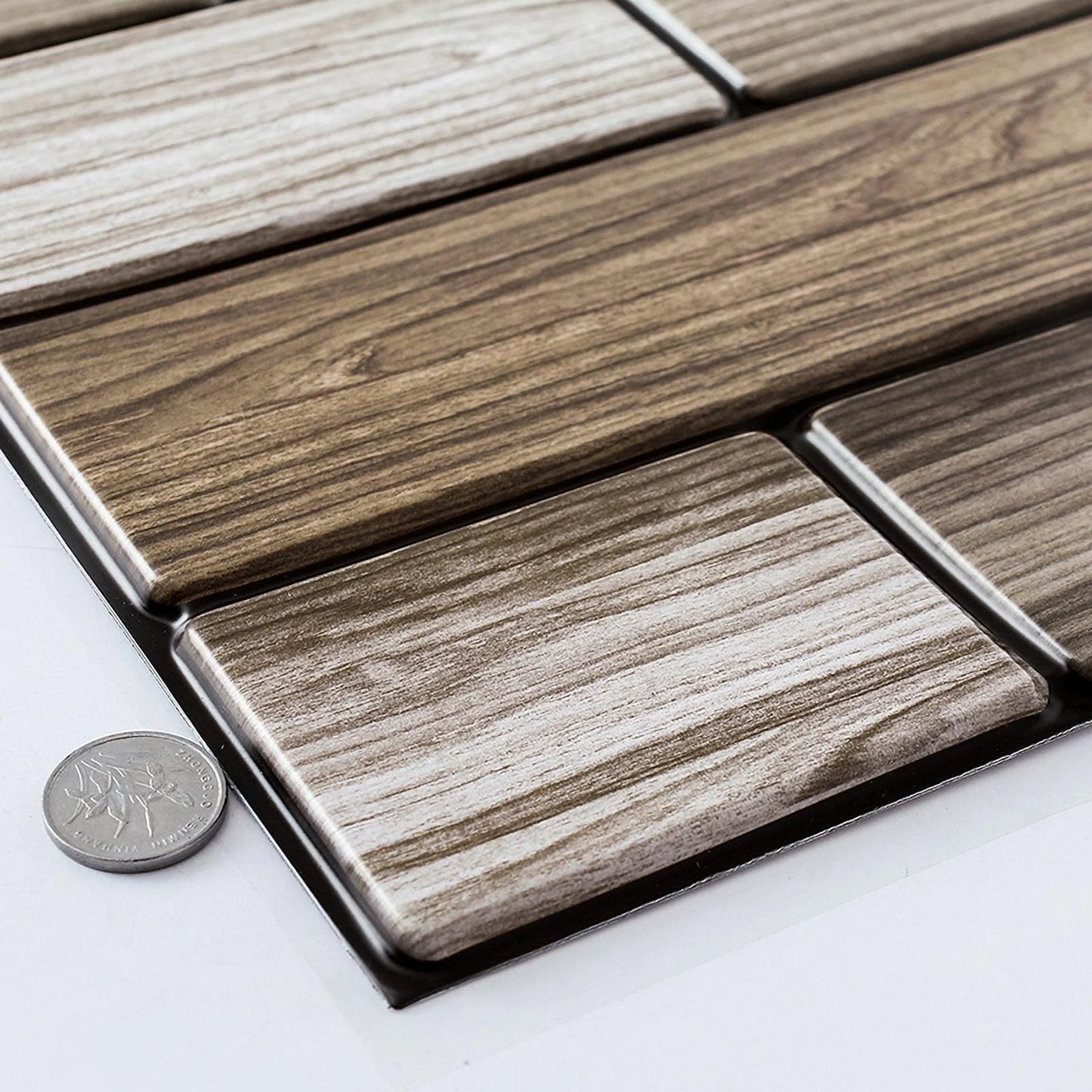 3D Grey and Black vintage Peel and Stick Wall Tile
