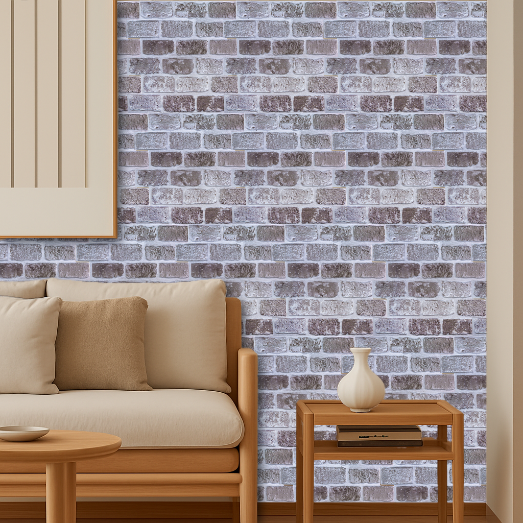 3D Black Brick Peel and Stick Wall Tile