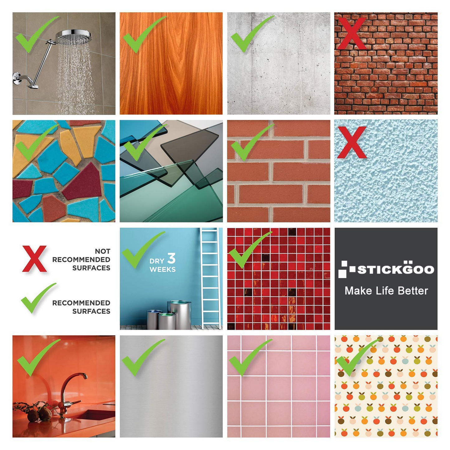 Subway Tile Peel and Stick Backsplash - Deep Blue