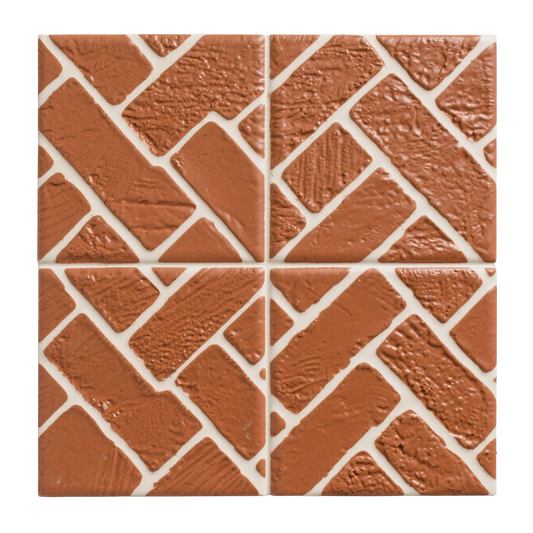 3D Herringbone Rustic Brick Texture Peel and Stick Wall Tile