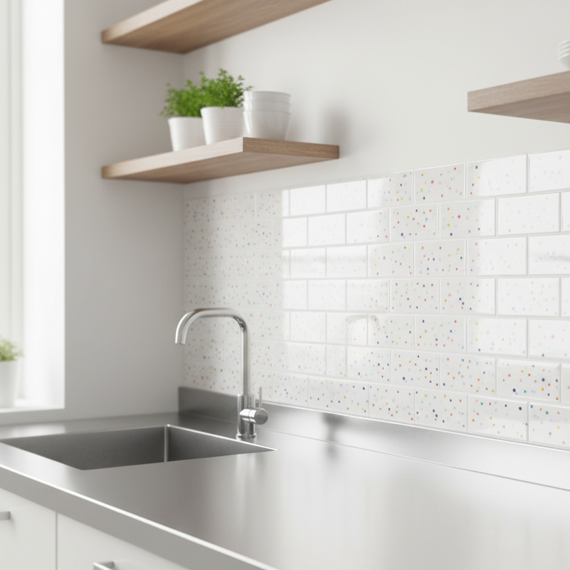 Colorful Polka dots Tile Peel and Stick Wall Sticker