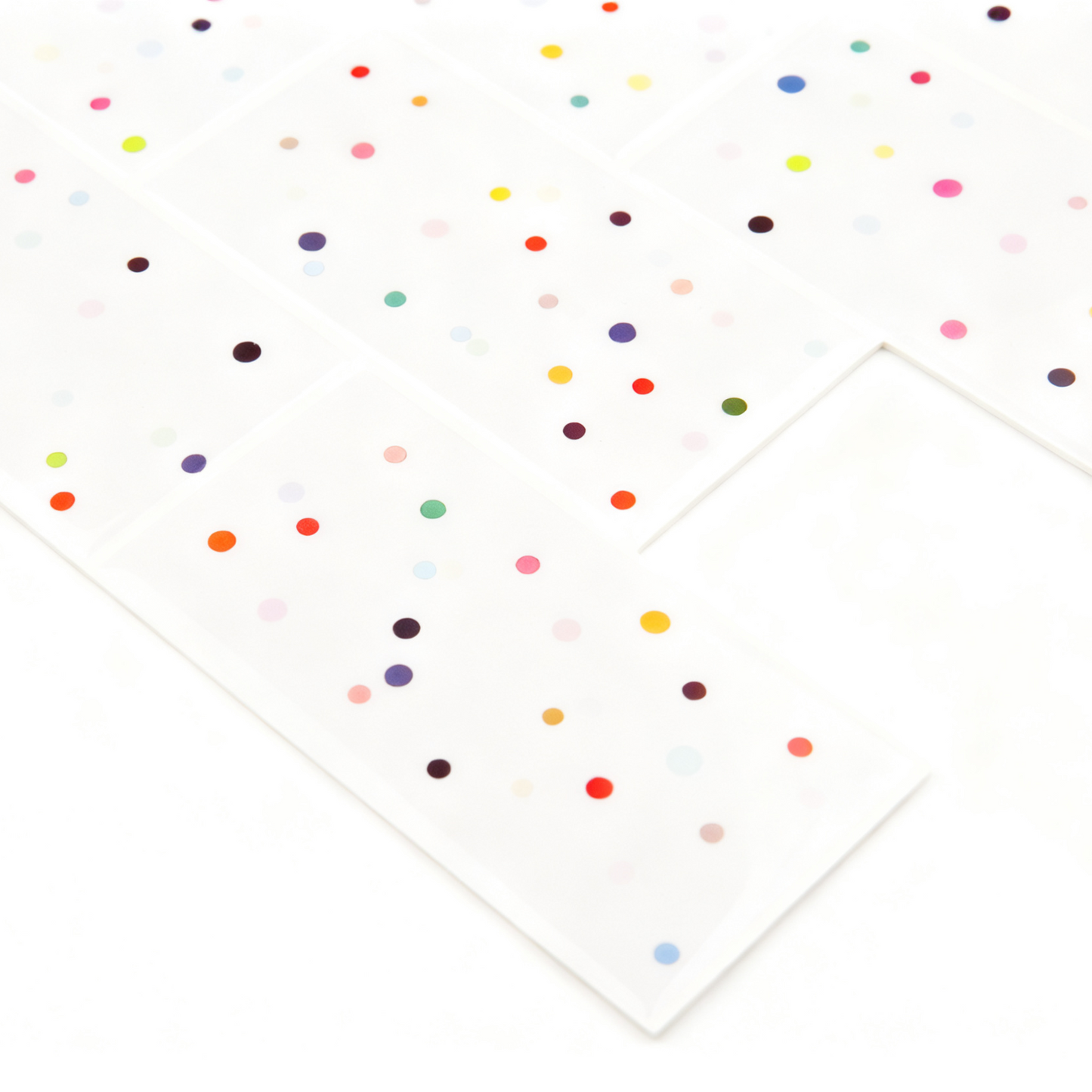 Colorful Polka dots Tile Peel and Stick Wall Sticker
