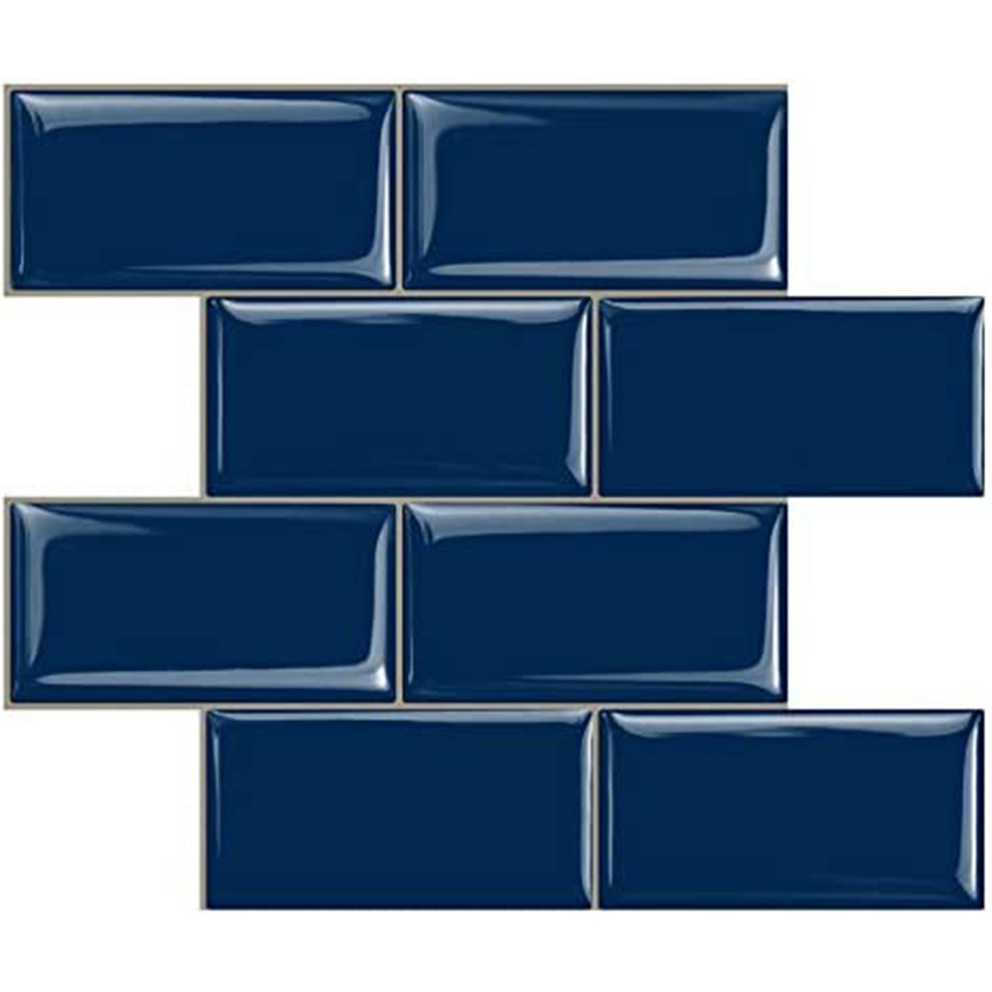 Subway Tile Peel and Stick Backsplash - Deep Blue
