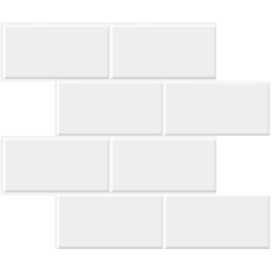 Subway Tile Peel and Stick Backsplash - Pure White