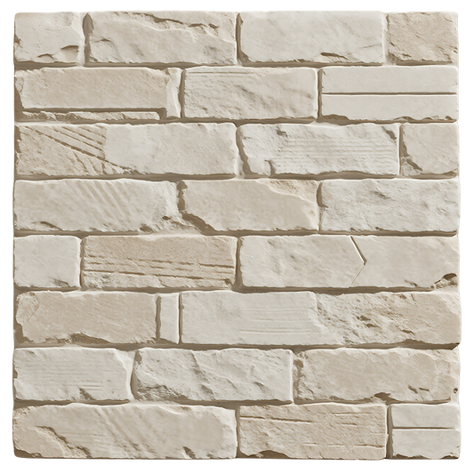 3D Embossed White Stone Peel and Stick Wall Tile