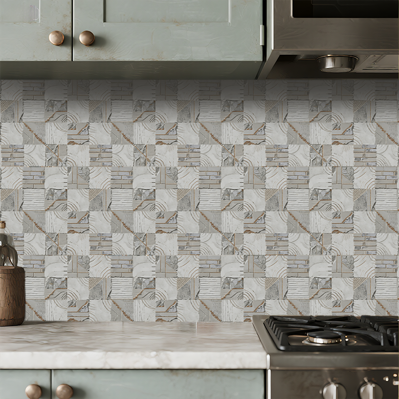 3D Concrete & Brick Textured Peel and Stick Wall Tile