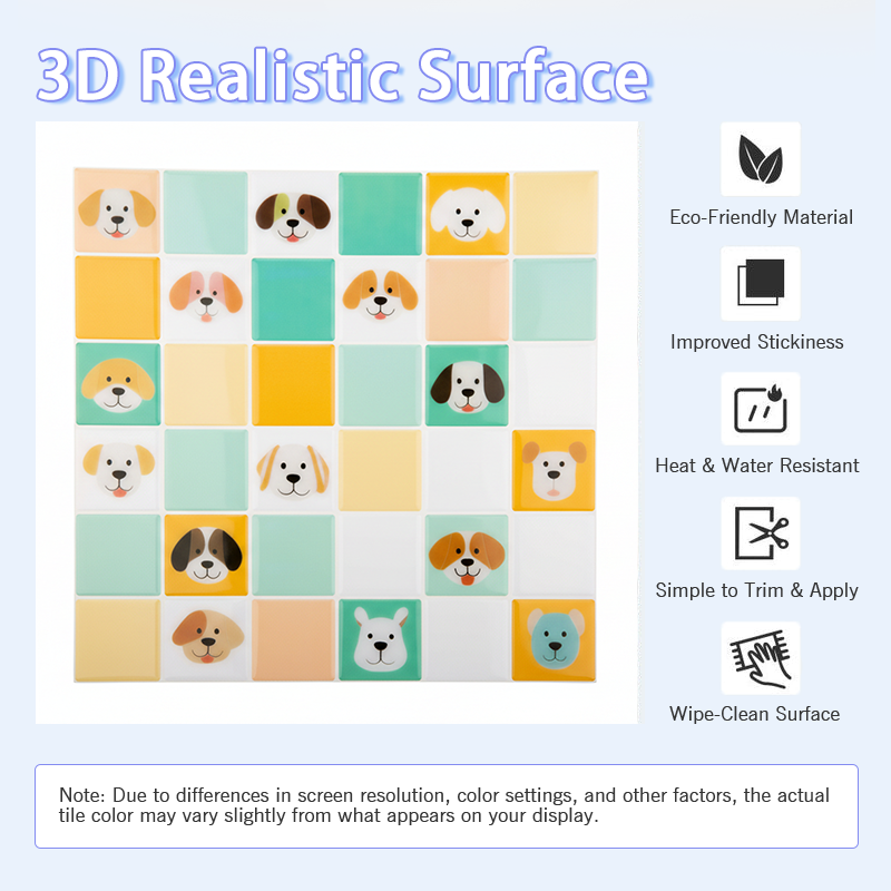 Cute Dog Pattern Peel and Stick Wallpaper