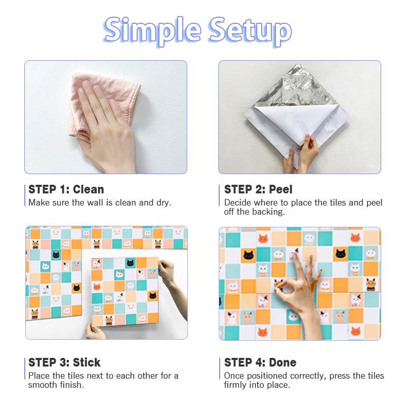 Cute Dog Pattern Peel and Stick Wallpaper