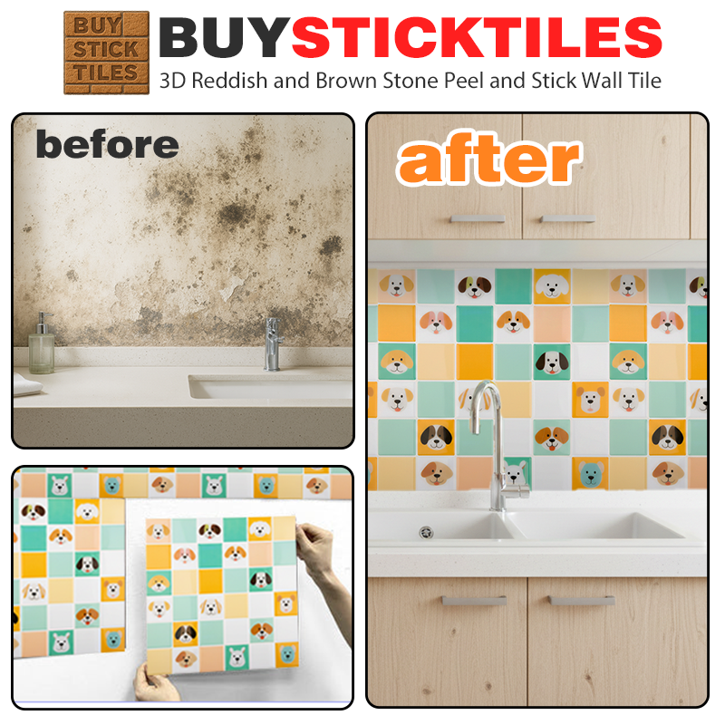 Cute Dog Pattern Peel and Stick Wallpaper