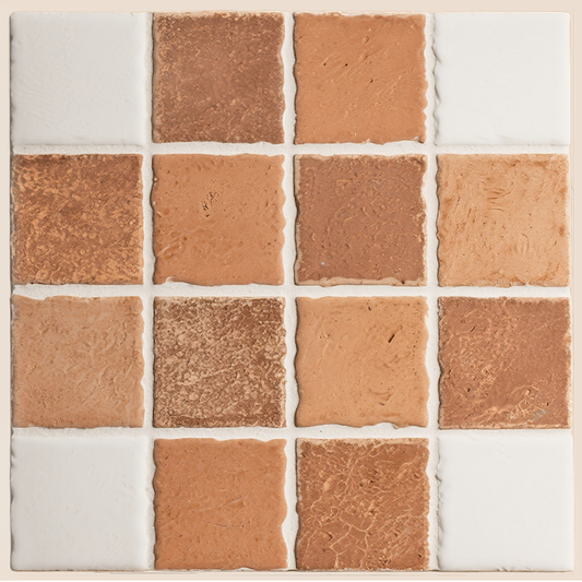 3D Vintage Terracotta Patchwork Style Peel and Stick Wall Tile