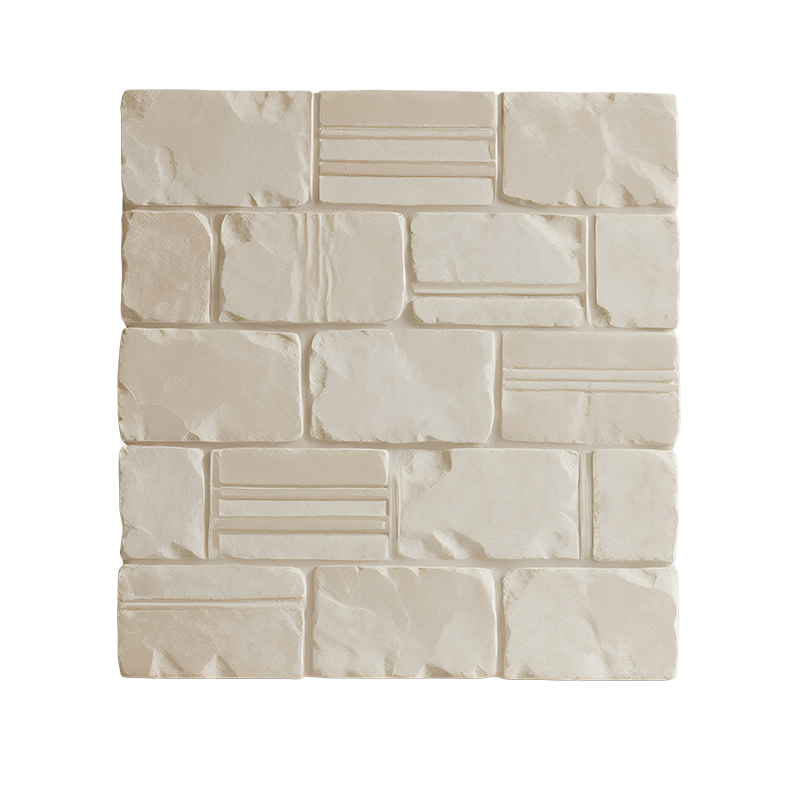 3D White Embossed Brick Look Peel and Stick Wall Tile
