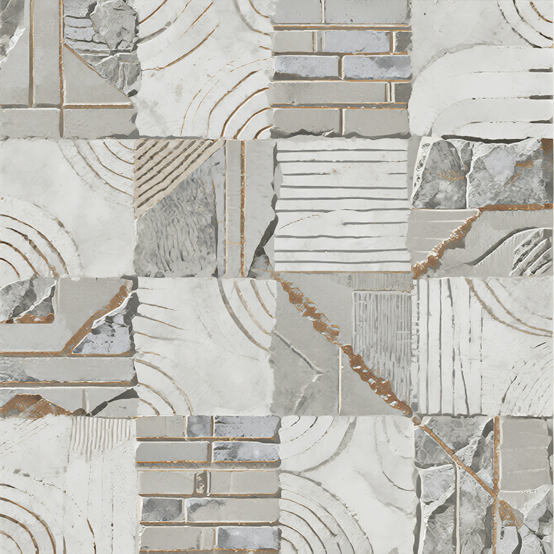 3D Concrete & Brick Textured Peel and Stick Wall Tile