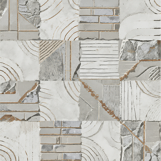 3D Concrete & Brick Textured Peel and Stick Wall Tile