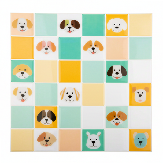 Cute Dog Pattern Peel and Stick Wallpaper