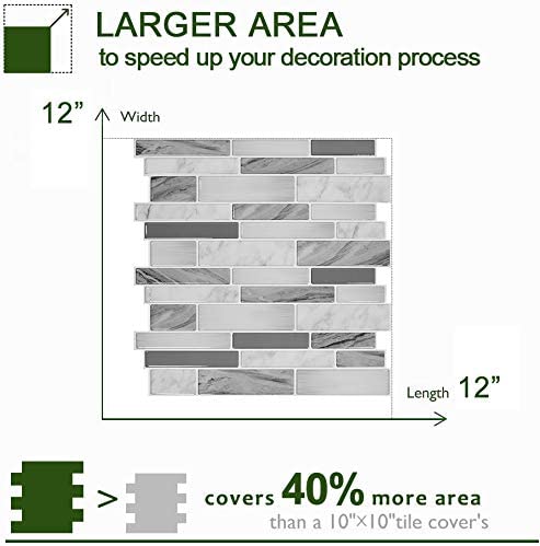 Blend Tiles Peel and Stick Tile Backsplash - Gray