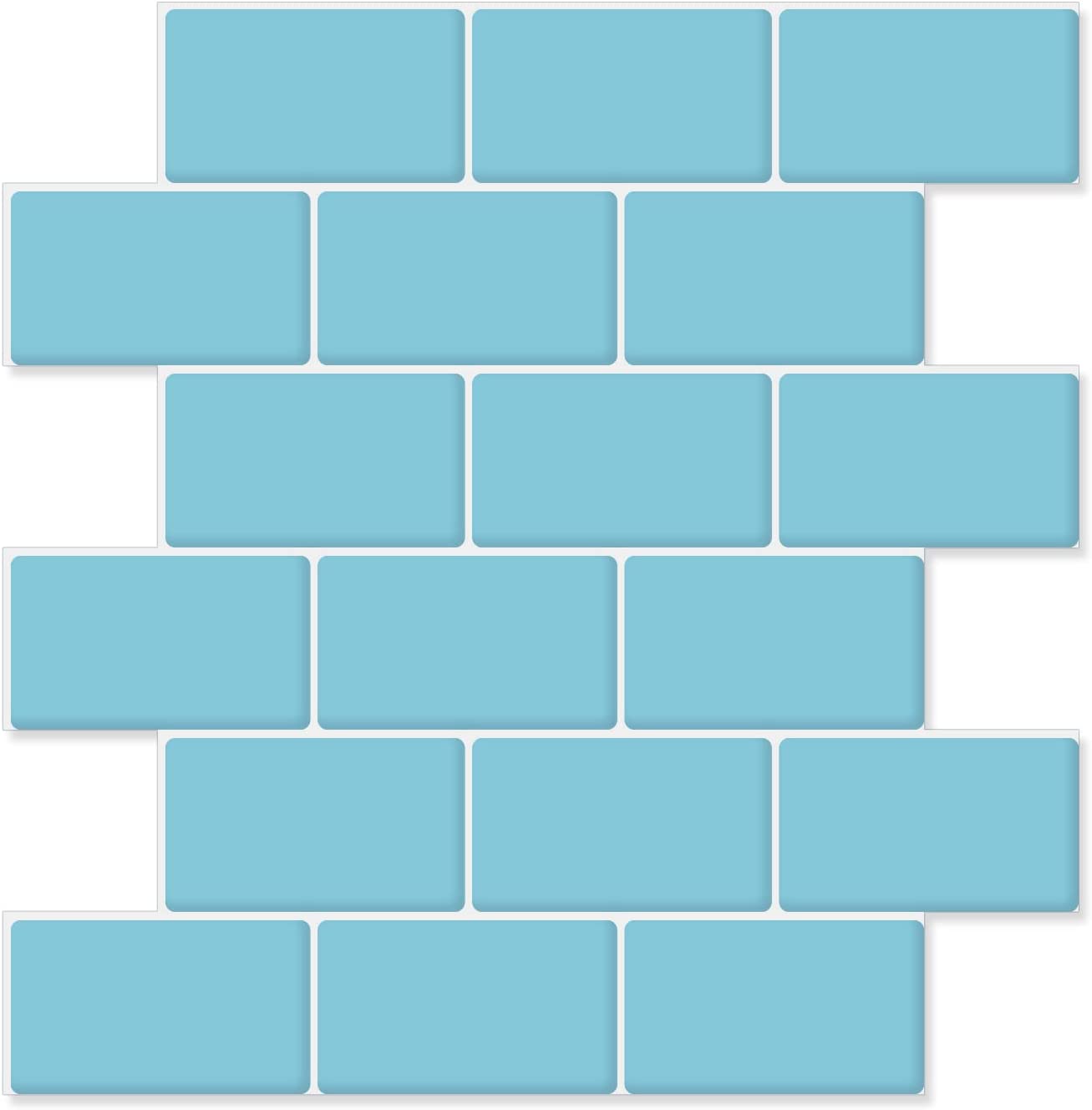 Subway Tiles Peel and Stick Thicker Design - Blue