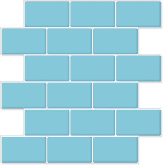 Subway Tiles Peel and Stick Thicker Design - Blue
