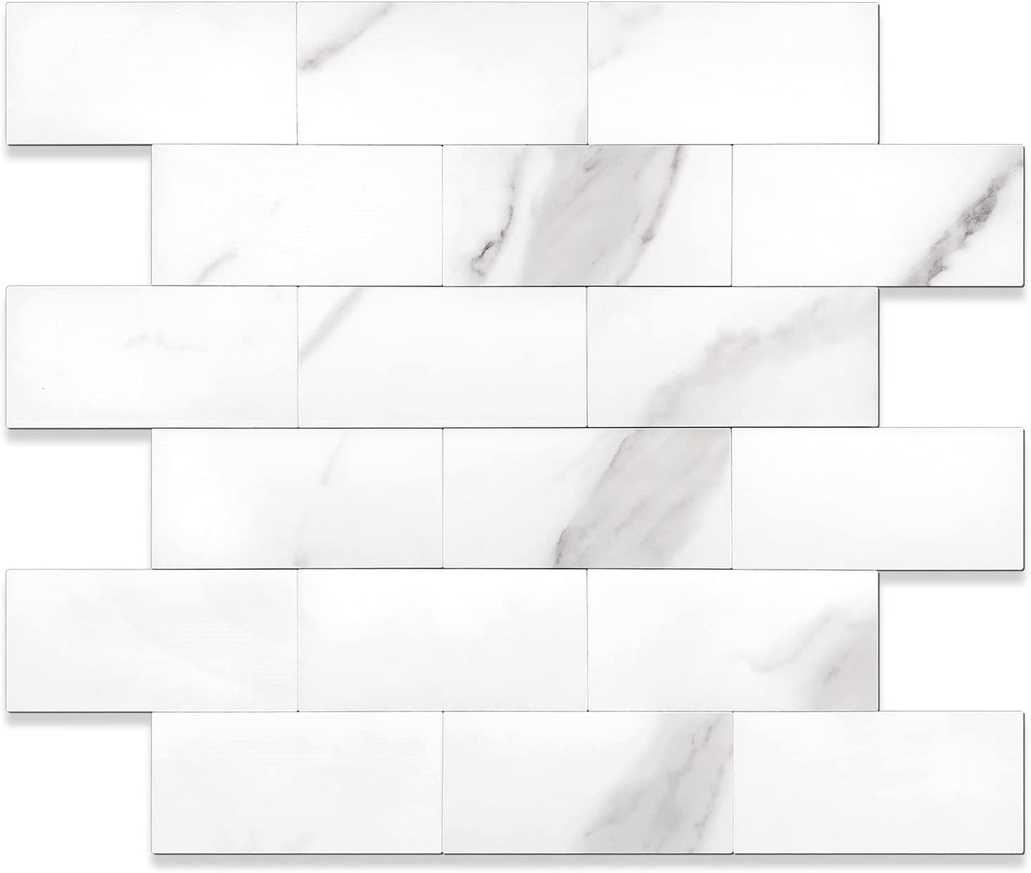 2''x4'' Subway Peel and Stick Tiles Sheeted - Calacatta