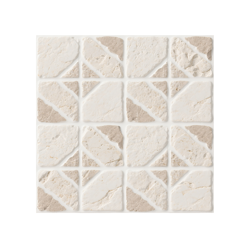 3D Cream White Travertine Peel and Stick Wall Tile