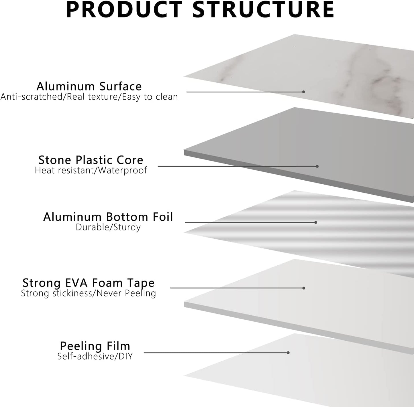 3''x6'' Subway Peel and Stick Tiles - Statuario White Marble