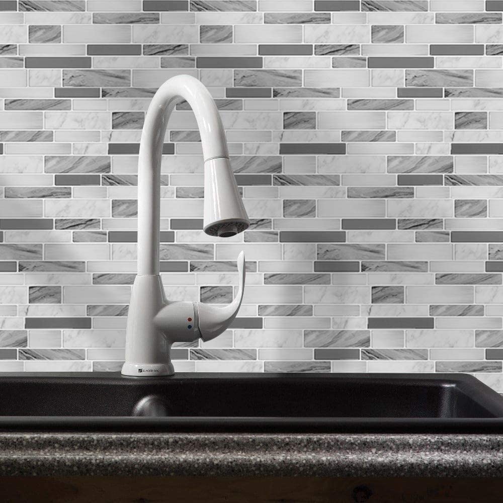 Blend Tiles Peel and Stick Tile Backsplash - Gray