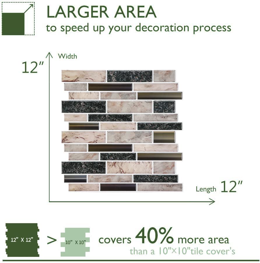 Blend Tiles Peel and Stick Tile Backsplash - Sandstone Look