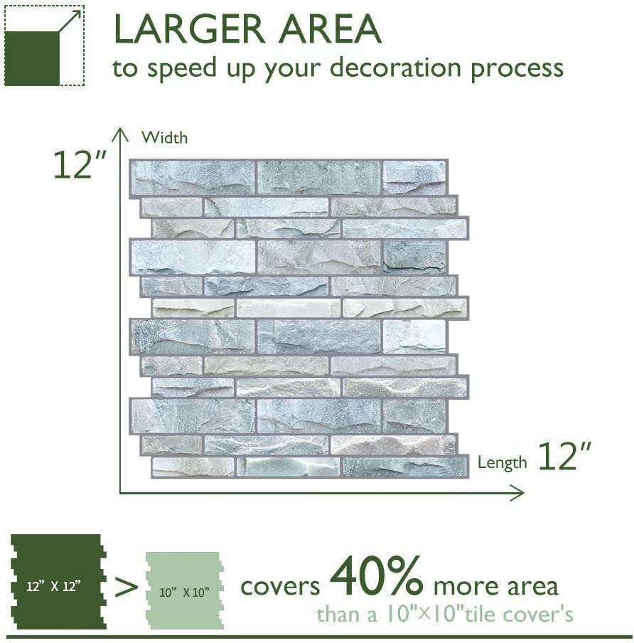 Blend Tiles Peel and Stick Tile Backsplash - Cultured Stone Look