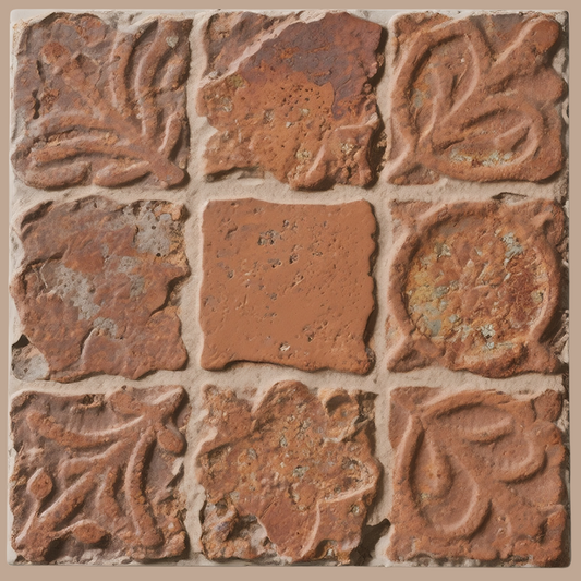 3D Vintage Carved Terracotta Tile Style Peel and Stick Wall Tile