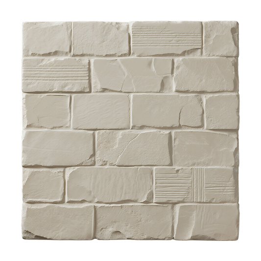 3D Cream Color Brick Look Peel and Stick Wall Tile
