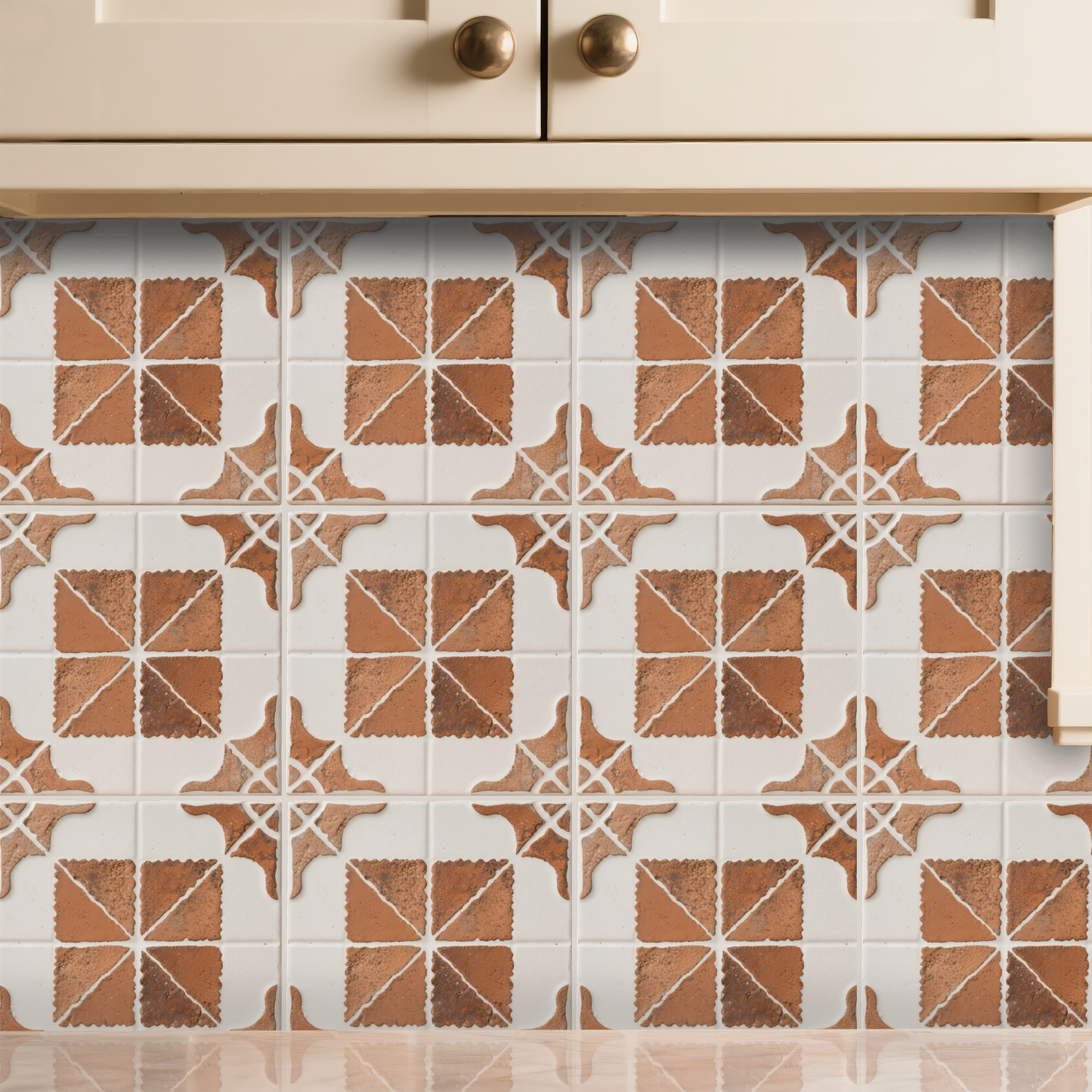 3D Vintage Geometric Pattern Tile Style Peel and Stick Wall Tile