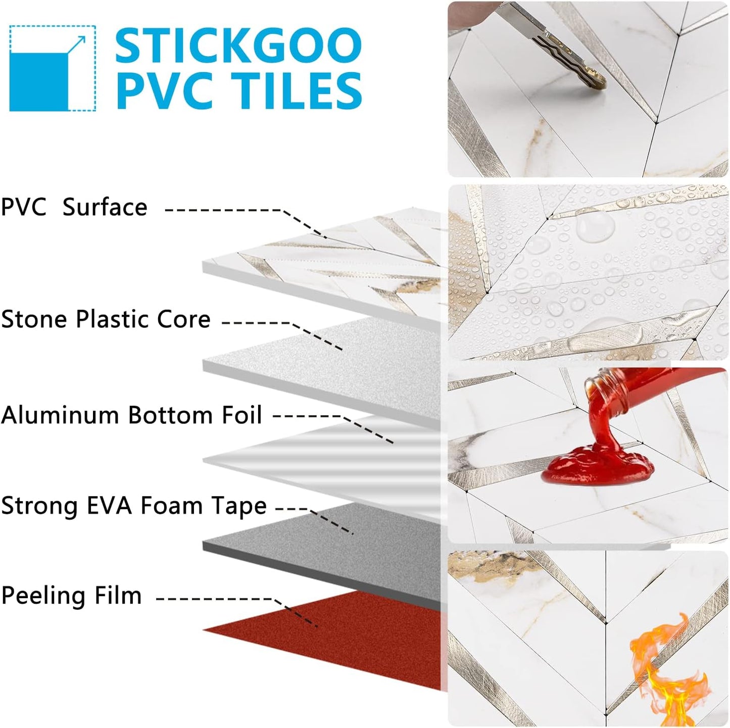 Herringbone Wall Tiles - Calacatta Marble Mixed Light Gold