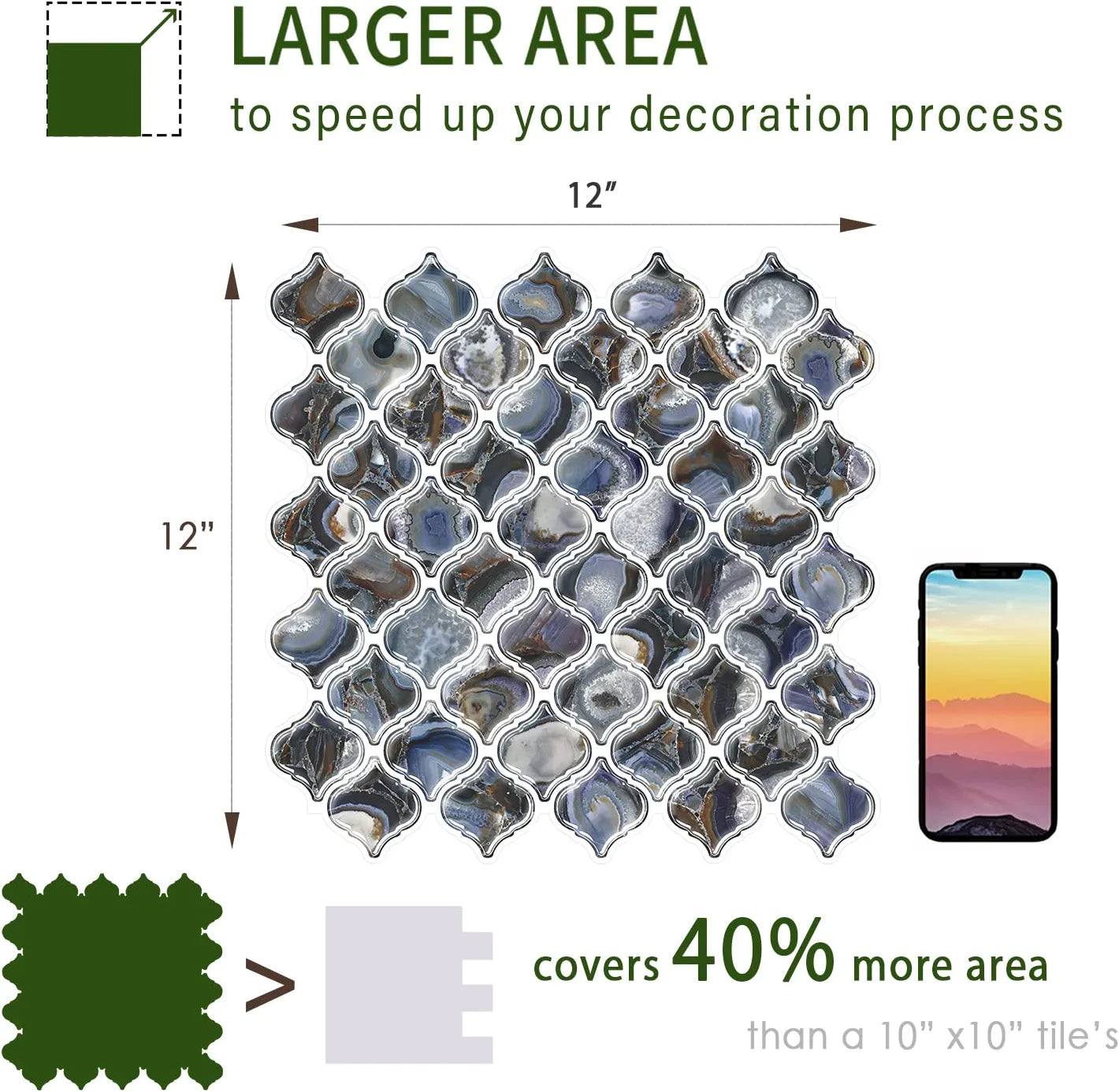 Arabesque - Faux Blue Agate