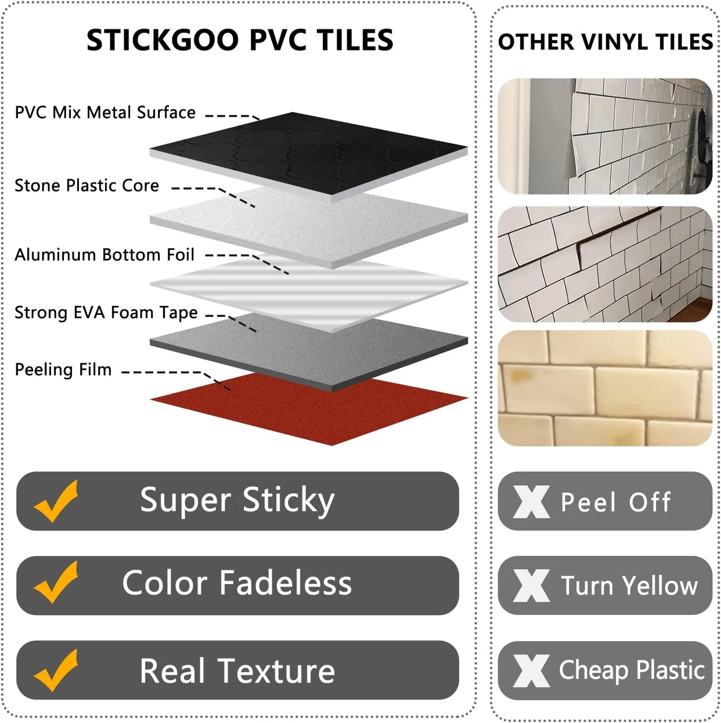 Arabesque Peel and Stick Tiles - Black