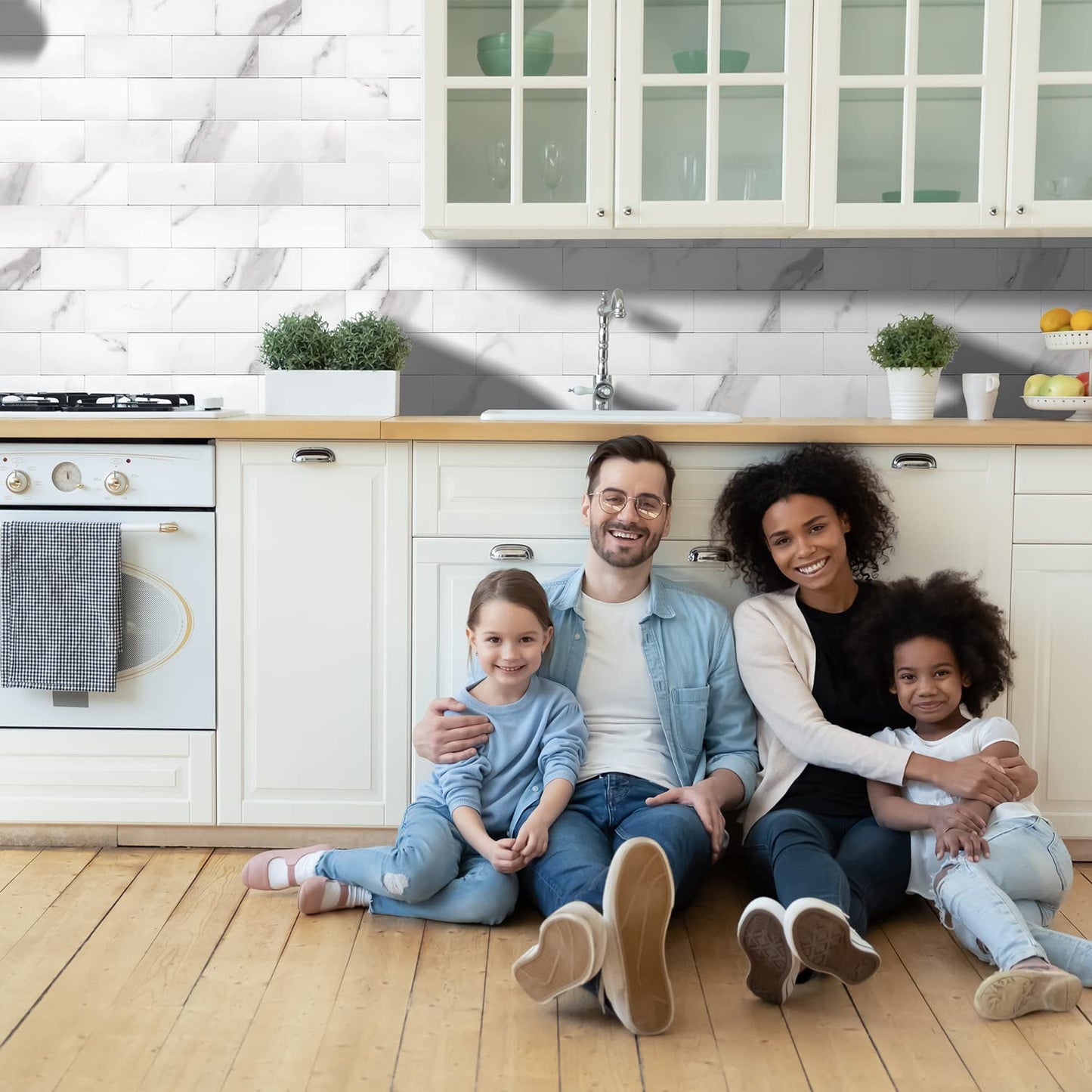 2''x4'' Subway Peel and Stick Tiles Sheeted - Calacatta