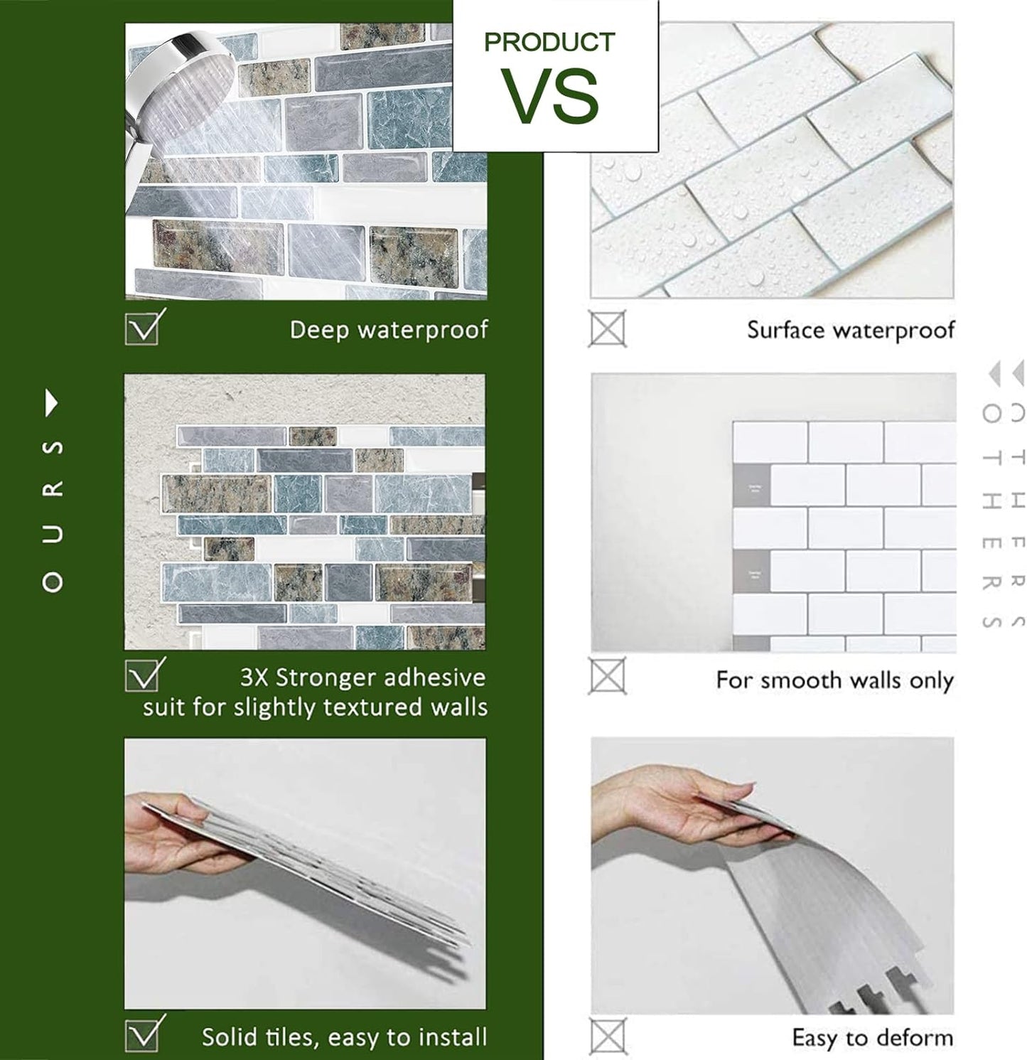 Linear Blend - Light Blue & Brown Granite