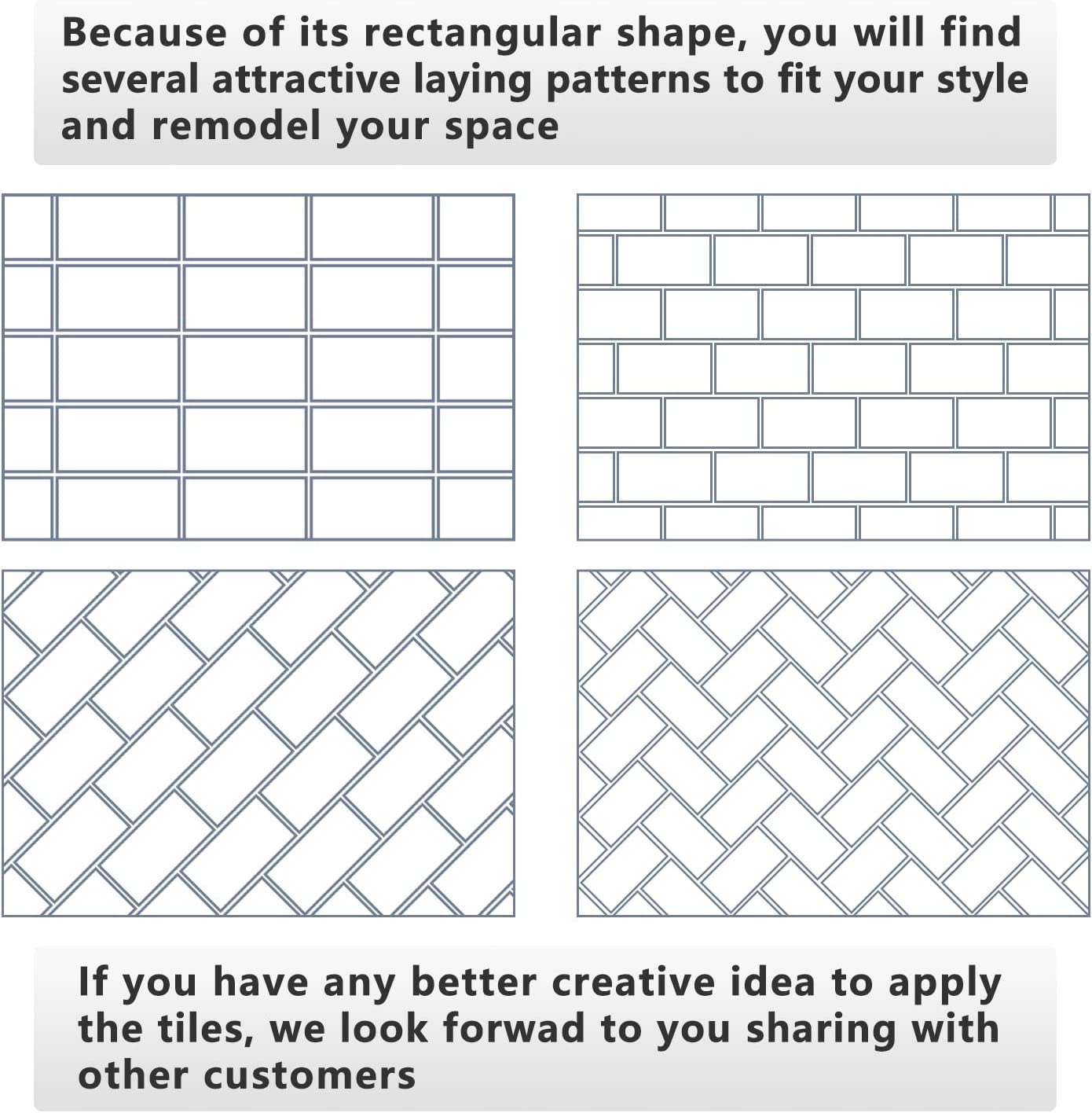 3''x6'' Subway Peel and Stick Tiles - Statuario White Marble