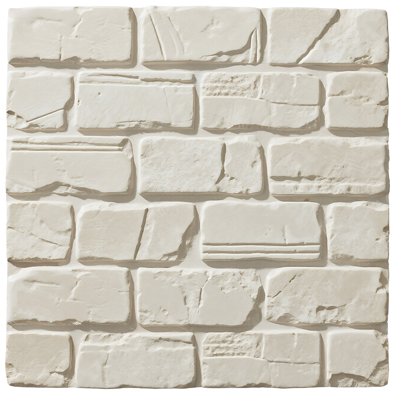 3D Cream Textured Stone Peel and Stick Wall Tile