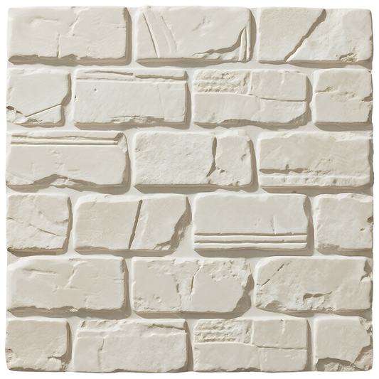 3D Cream Textured Stone Peel and Stick Wall Tile
