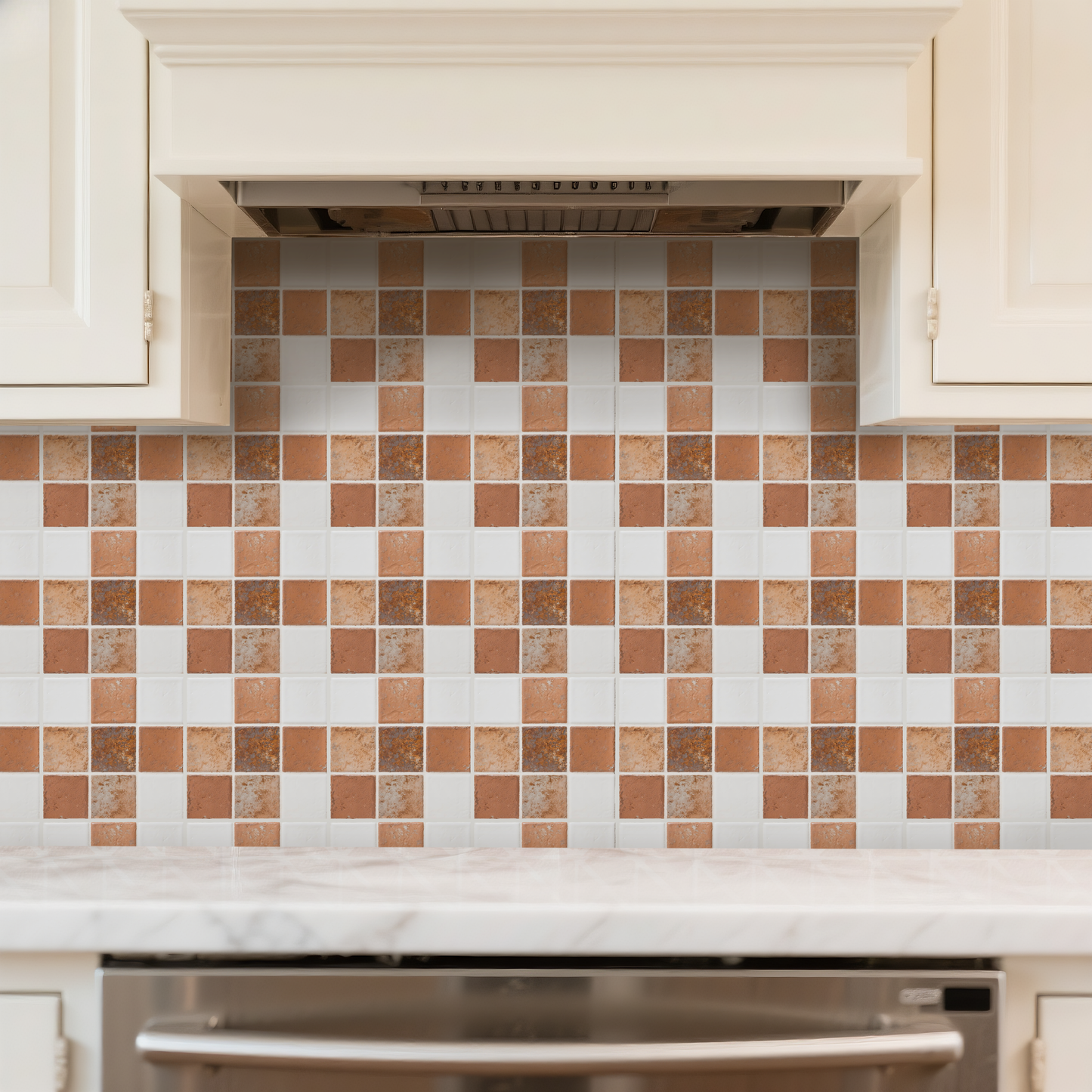 3D Vintage Terracotta Style Peel and Stick Wall Tile