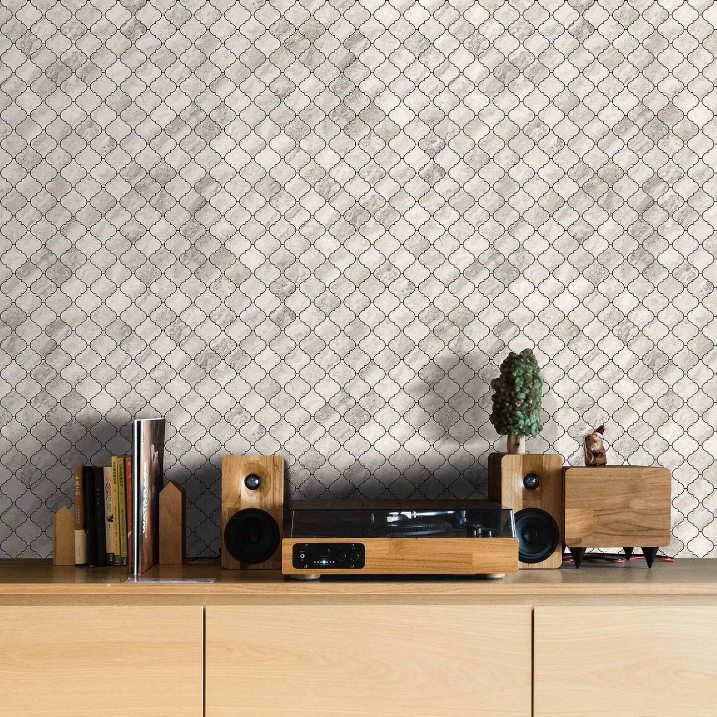 Arabesque Peel and Stick Tiles - Beige