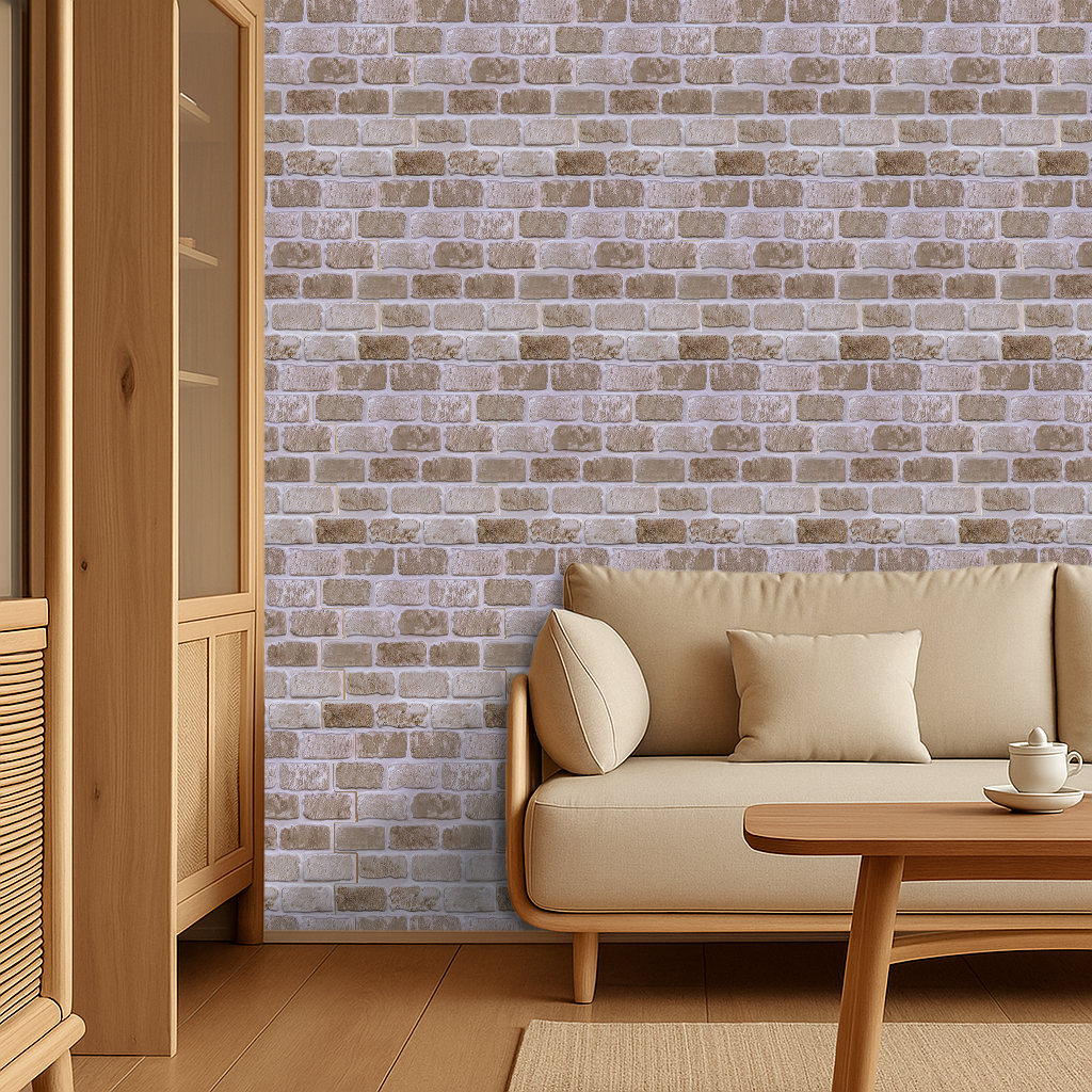 3D Copper Brick Peel and Stick Wall Tile