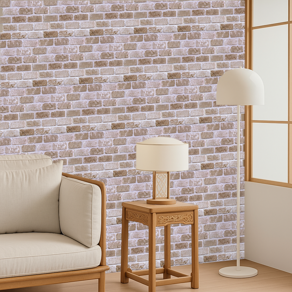 3D Copper Brick Peel and Stick Wall Tile