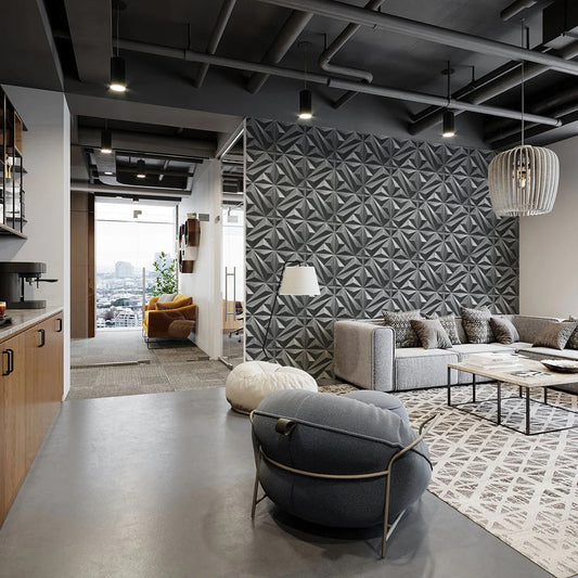 Flower Textured 3D PVC Wall Panels - Silver